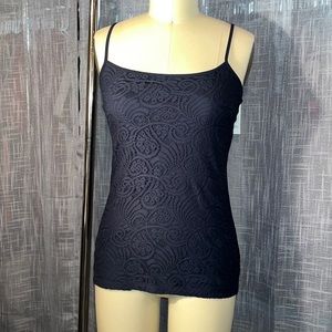 LOFT Navy Blue Lace Tank Top